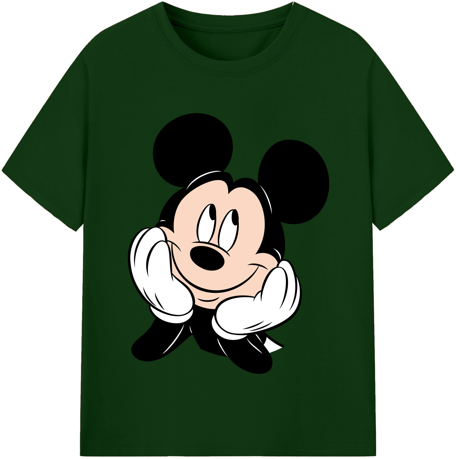 （画像用） ミッキーマウス Mickey Mouse 綿100％半袖Tシャツ（フロントプリント）